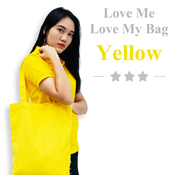 กระเป๋าผ้าขายส่งสีเหลือง
